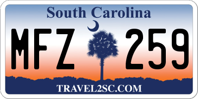 SC license plate MFZ259