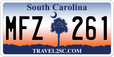 SC license plate MFZ261