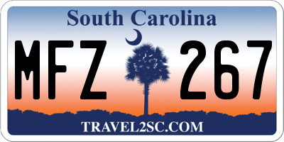 SC license plate MFZ267