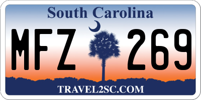 SC license plate MFZ269