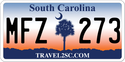 SC license plate MFZ273