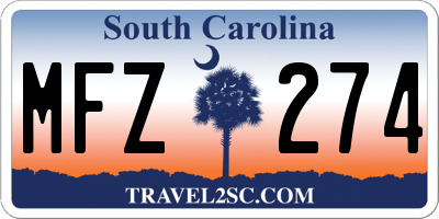 SC license plate MFZ274