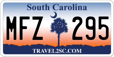 SC license plate MFZ295