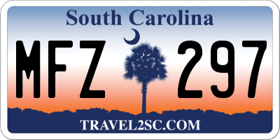 SC license plate MFZ297