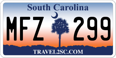 SC license plate MFZ299