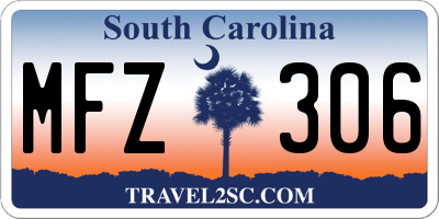 SC license plate MFZ306