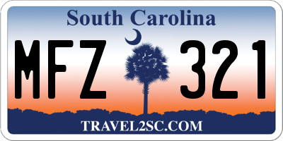 SC license plate MFZ321