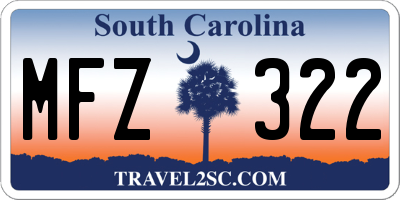 SC license plate MFZ322