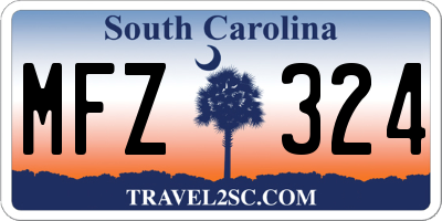 SC license plate MFZ324