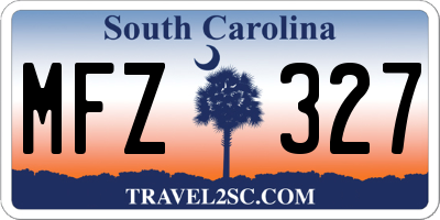 SC license plate MFZ327