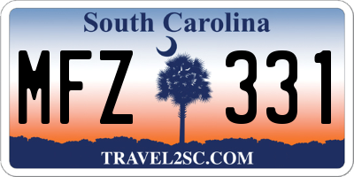 SC license plate MFZ331