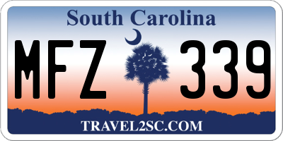 SC license plate MFZ339
