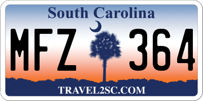 SC license plate MFZ364