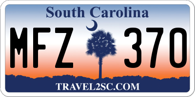 SC license plate MFZ370