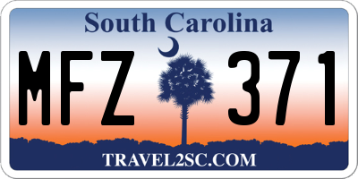 SC license plate MFZ371