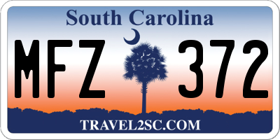 SC license plate MFZ372