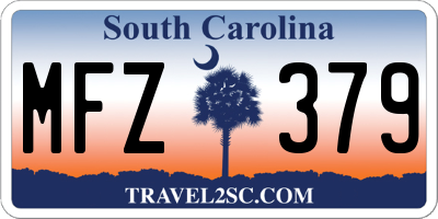 SC license plate MFZ379