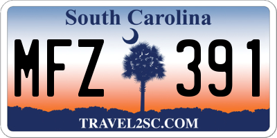 SC license plate MFZ391