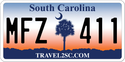 SC license plate MFZ411