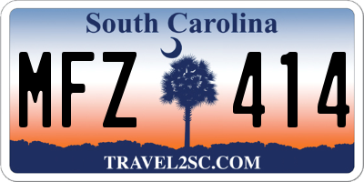 SC license plate MFZ414