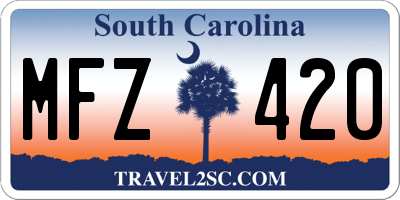 SC license plate MFZ420