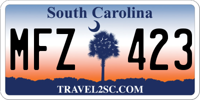 SC license plate MFZ423