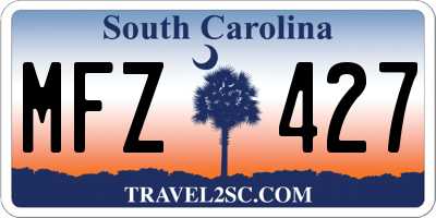 SC license plate MFZ427