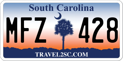 SC license plate MFZ428