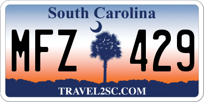 SC license plate MFZ429