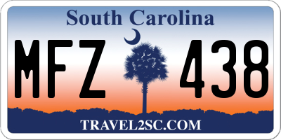 SC license plate MFZ438