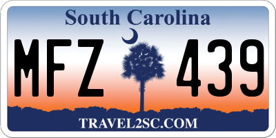 SC license plate MFZ439