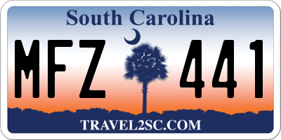 SC license plate MFZ441