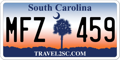 SC license plate MFZ459