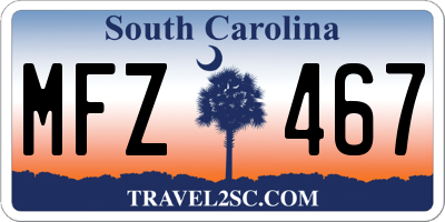 SC license plate MFZ467