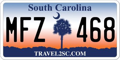 SC license plate MFZ468