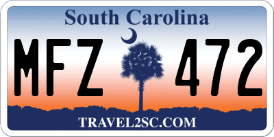 SC license plate MFZ472