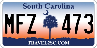 SC license plate MFZ473