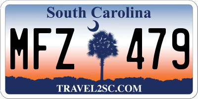 SC license plate MFZ479