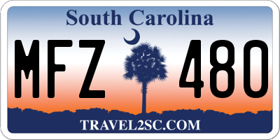 SC license plate MFZ480