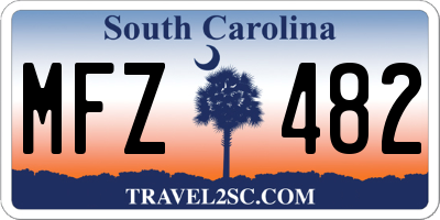 SC license plate MFZ482