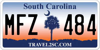 SC license plate MFZ484