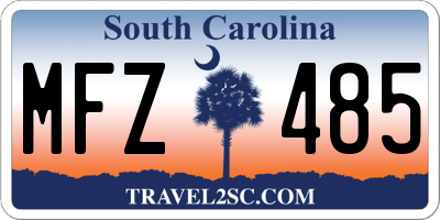 SC license plate MFZ485