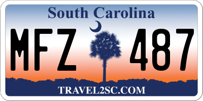 SC license plate MFZ487