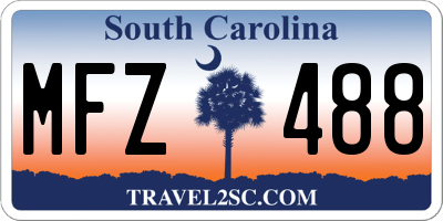 SC license plate MFZ488