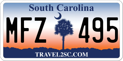 SC license plate MFZ495