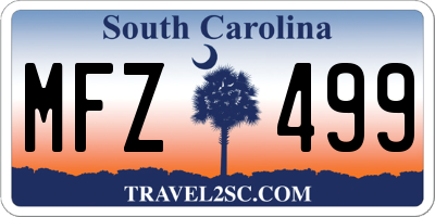 SC license plate MFZ499