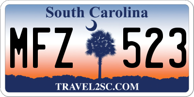 SC license plate MFZ523