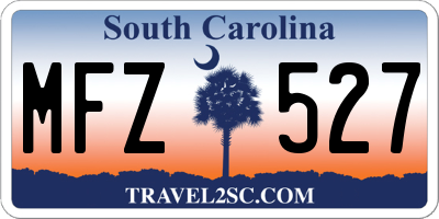 SC license plate MFZ527