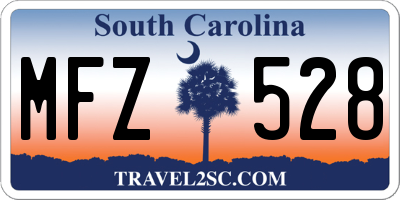 SC license plate MFZ528