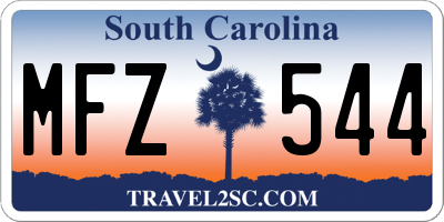 SC license plate MFZ544